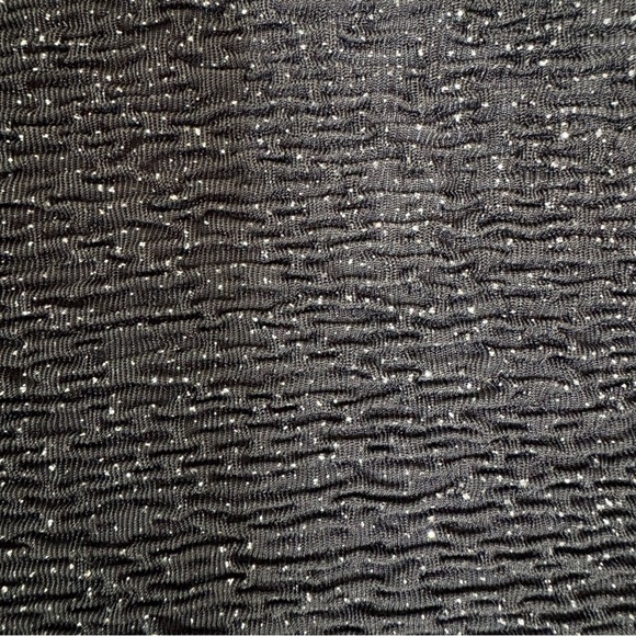 NWT Betsy & Adam V Neck Choker Glitter Long Dress Gown Black Size 12 - Picture 11 of 14